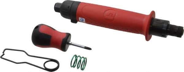 Universal Tool - 1/4" Bit Holder, 1,100 RPM, Inline Handle Air Screwdriver - 5 to 45 In/Lb Torque, 4 CFM - Top Tool & Supply