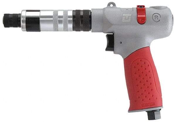 Universal Tool - 1/4" Bit Holder, 1,100 RPM, Pistol Grip Handle Air Screwdriver - 5 to 45 In/Lb Torque, 4 CFM - Top Tool & Supply