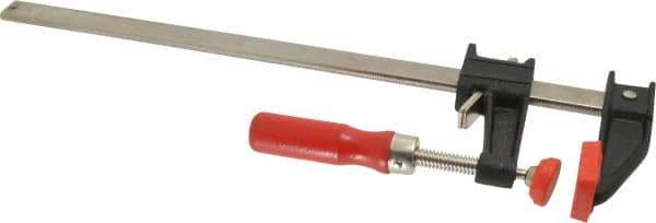 Bessey - 12" Capacity, 2-1/2" Throat Depth Cast Iron Bar Clamp - 600 Lb Clamping Pressure, 16" OAL - Top Tool & Supply