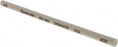 Made in USA - 400 Grit Aluminum Oxide Round Polishing Stone - Medium Grade, 1/4" Wide x 6" Long x 1/4" Thick - Top Tool & Supply