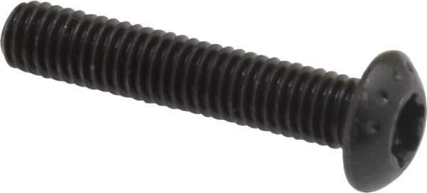 Camcar - #10-32 UNF Torx Plus Drive, Button Screw - Alloy Steel, Black Oxide Finish, Fully Threaded, 1" Length Under Head - Top Tool & Supply