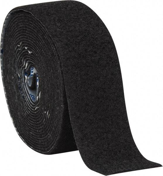 VELCRO Brand - 2" Wide x 5 Yd Long Adhesive Backed Loop Roll - Continuous Roll, Black - Top Tool & Supply