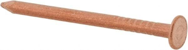 Made in USA - 3D, 14 Gauge, 1-1/4" OAL Common Nails - Smooth Shank, Copper - Top Tool & Supply