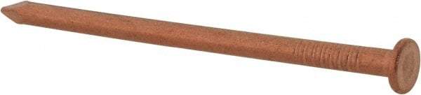 Made in USA - 8D, 10 Gauge, 2-1/2" OAL Common Nails - Smooth Shank, Copper - Top Tool & Supply