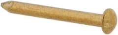 Made in USA - 18 Gauge, 1/2" OAL Escutcheon Pin Nails - Smooth Shank, Brass, Bright Finish - Top Tool & Supply