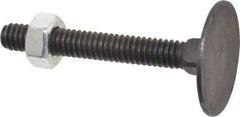 Value Collection - 1/4-20, 2" OAL, 31/32" Head Diam, Steel Elevator Bolt - Uncoated, Flat Head, UNC Thread, Grade 2 - Top Tool & Supply