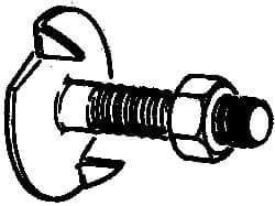 Value Collection - 1/4-20, 3/4" OAL, 31/32" Head Diam, Steel Elevator Bolt - Uncoated, Fanged Head, UNC Thread, Grade 2 - Top Tool & Supply