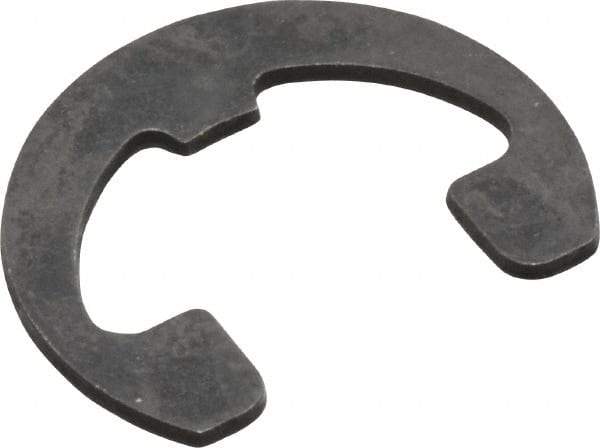 Rotor Clip - 7/16" Groove Diam, 9/16" Shaft Diam, Phosphate Steel, Reinforced E Style External Retaining Rings - 0.046" Groove Width, 0.062" Groove Depth, 0.042" Ring Thickness, Grade 1060-1090 - Top Tool & Supply