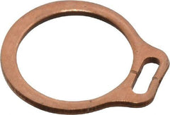 Rotor Clip - 0.175" Groove Diam, 3/16" Shaft Diam, Zinc-Plated Beryllium Copper, Snap External Retaining Rings - 0.018" Groove Width, 0.006" Groove Depth, 0.015" Ring Thickness - Top Tool & Supply