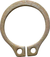 Rotor Clip - 0.382" Groove Diam, 13/32" Shaft Diam, Zinc Yellow Dichromate Steel, Snap External Retaining Rings - 0.029" Groove Width, 0.012" Groove Depth, 0.025" Ring Thickness, Grade 1060-1090 - Top Tool & Supply