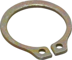 Rotor Clip - 0.468" Groove Diam, 1/2" Shaft Diam, Zinc Yellow Dichromate Steel, Snap External Retaining Rings - 0.039" Groove Width, 0.016" Groove Depth, 0.035" Ring Thickness, Grade 1060-1090 - Top Tool & Supply