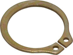 Rotor Clip - 0.559" Groove Diam, 19/32" Shaft Diam, Zinc Yellow Dichromate Steel, Snap External Retaining Rings - 0.039" Groove Width, 0.017" Groove Depth, 0.035" Ring Thickness, Grade 1060-1090 - Top Tool & Supply