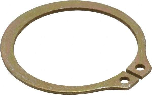 Rotor Clip - 1-13/32" Groove Diam, 1-1/2" Shaft Diam, Zinc Yellow Dichromate Steel, Snap External Retaining Rings - 0.056" Groove Width, 0.047" Groove Depth, 0.05" Ring Thickness, Grade 1060-1090 - Top Tool & Supply