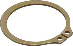 Rotor Clip - 1-13/32" Groove Diam, 1-1/2" Shaft Diam, Zinc Yellow Dichromate Steel, Snap External Retaining Rings - 0.056" Groove Width, 0.047" Groove Depth, 0.05" Ring Thickness, Grade 1060-1090 - Top Tool & Supply