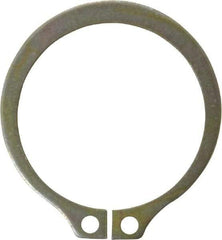 Rotor Clip - 1.529" Groove Diam, 1-5/8" Shaft Diam, Zinc Yellow Dichromate Steel, Snap External Retaining Rings - 0.068" Groove Width, 0.048" Groove Depth, 0.062" Ring Thickness, Grade 1060-1090 - Top Tool & Supply