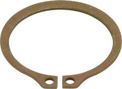 Rotor Clip - 1.65" Groove Diam, 1-3/4" Shaft Diam, Zinc Yellow Dichromate Steel, Snap External Retaining Rings - 0.068" Groove Width, 0.05" Groove Depth, 0.062" Ring Thickness, Grade 1060-1090 - Top Tool & Supply