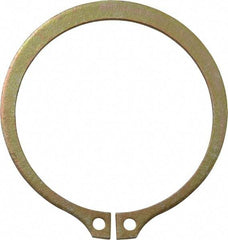 Rotor Clip - 2.239" Groove Diam, 2-3/8" Shaft Diam, Zinc Yellow Dichromate Steel, Snap External Retaining Rings - 0.086" Groove Width, 0.068" Groove Depth, 0.078" Ring Thickness, Grade 1060-1090 - Top Tool & Supply