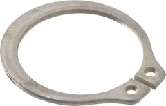 Rotor Clip - 0.559" Groove Diam, 19/32" Shaft Diam, Zinc-Plated Stainless Steel, Snap External Retaining Rings - 0.039" Groove Width, 0.017" Groove Depth, 0.035" Ring Thickness, Grade 15-7 Grade 632 - Top Tool & Supply