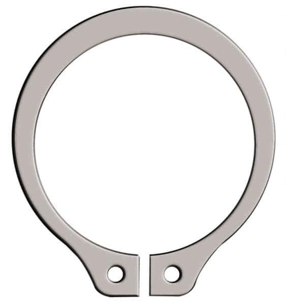 Rotor Clip - 1-13/32" Groove Diam, 1-1/2" Shaft Diam, Zinc-Plated Stainless Steel, Snap External Retaining Rings - 0.056" Groove Width, 0.047" Groove Depth, 0.05" Ring Thickness, Grade 15-7 Grade 632 - Top Tool & Supply