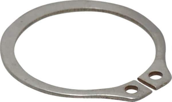 Rotor Clip - 0.94" Groove Diam, 1" Shaft Diam, Zinc-Plated Stainless Steel, Snap External Retaining Rings - 0.046" Groove Width, 0.03" Groove Depth, 0.042" Ring Thickness, Grade 15-7 Grade 632 - Top Tool & Supply