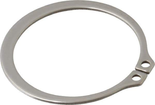 Rotor Clip - 1.886" Groove Diam, 2" Shaft Diam, Zinc-Plated Stainless Steel, Snap External Retaining Rings - 0.068" Groove Width, 0.057" Groove Depth, 0.062" Ring Thickness, Grade 15-7 Grade 632 - Top Tool & Supply