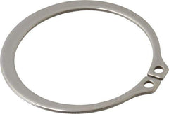 Rotor Clip - 1.886" Groove Diam, 2" Shaft Diam, Zinc-Plated Stainless Steel, Snap External Retaining Rings - 0.068" Groove Width, 0.057" Groove Depth, 0.062" Ring Thickness, Grade 15-7 Grade 632 - Top Tool & Supply