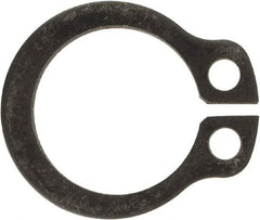 Rotor Clip - 9.6mm Groove Diam, 10mm Shaft Diam, Phosphate & Oil Steel, Snap External Retaining Rings - 1.1mm Groove Width, 0.2mm Groove Depth, 1mm Ring Thickness, Grade 1060-1090 - Top Tool & Supply