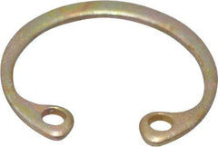 Rotor Clip - 0.015" Thick, Zinc Yellow Dichromate Finish, Steel Snap Internal Retaining Ring - 0.02" Groove Width, 0.009" Groove Depth, 0.33" Groove Diam, Grade 1060-1090 - Top Tool & Supply