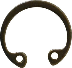 Rotor Clip - 0.025" Thick, Zinc Yellow Dichromate Finish, Steel Snap Internal Retaining Ring - 0.029" Groove Width, 0.012" Groove Depth, 0.461" Groove Diam, Grade 1060-1090 - Top Tool & Supply