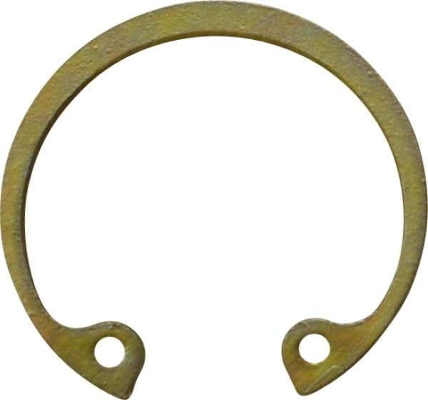 Rotor Clip - 0.042" Thick, Zinc Yellow Dichromate Finish, Steel Snap Internal Retaining Ring - 0.046" Groove Width, 0.028" Groove Depth, 0.931" Groove Diam, Grade 1060-1090 - Top Tool & Supply