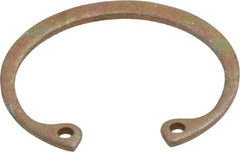 Rotor Clip - 0.042" Thick, Zinc Yellow Dichromate Finish, Steel Snap Internal Retaining Ring - 0.046" Groove Width, 0.033" Groove Depth, 1.066" Groove Diam, Grade 1060-1090 - Top Tool & Supply