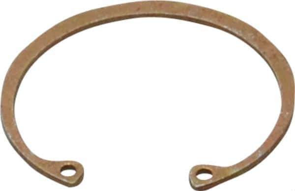 Rotor Clip - 0.05" Thick, Zinc Yellow Dichromate Finish, Steel Snap Internal Retaining Ring - 0.056" Groove Width, 0.047" Groove Depth, 1.594" Groove Diam, Grade 1060-1090 - Top Tool & Supply