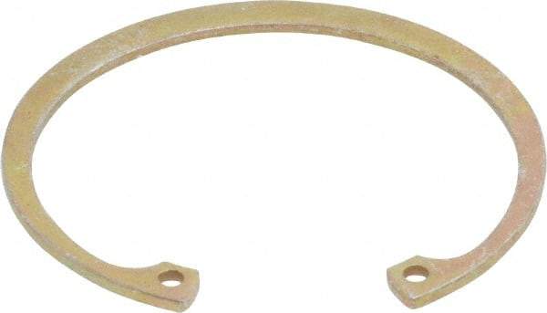 Rotor Clip - 0.062" Thick, Zinc Yellow Dichromate Finish, Steel Snap Internal Retaining Ring - 0.068" Groove Width, 0.061" Groove Depth, 2.122" Groove Diam, Grade 1060-1090 - Top Tool & Supply