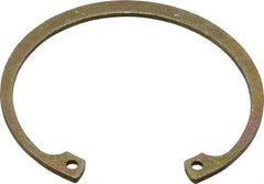 Rotor Clip - 0.078" Thick, Zinc Yellow Dichromate Finish, Steel Snap Internal Retaining Ring - 0.086" Groove Width, 0.074" Groove Depth, 2.648" Groove Diam, Grade 1060-1090 - Top Tool & Supply