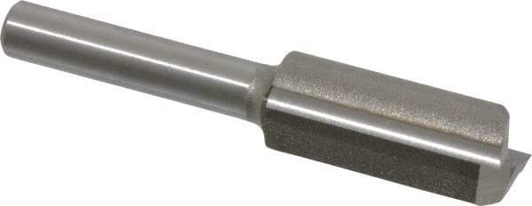 Amana Tool - 1/2" Diam, 1/4" Shank Diam, 1" Length of Cut, 2 Flute Straight Router Bit - 2-1/8" Overall Length, Carbide Tipped - Top Tool & Supply