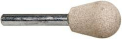 Cratex - 3/4" Head Diam x 1" Thickness, A23, Inverted Cone Radius End, Aluminum Oxide Mounted Point - Fine Grade, 120 Grit, 24,370 RPM - Top Tool & Supply