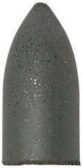 Cratex - 7/8" Max Diam x 1-3/4" Long, Cone, Rubberized Point - Very Fine Grade, Silicon Carbide, 1/4" Arbor Hole, Unmounted - Top Tool & Supply