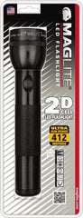 Mag-Lite - White LED Bulb, 168 Lumens, Industrial/Tactical Flashlight - Black Aluminum Body, 2 D Batteries Not Included - Top Tool & Supply