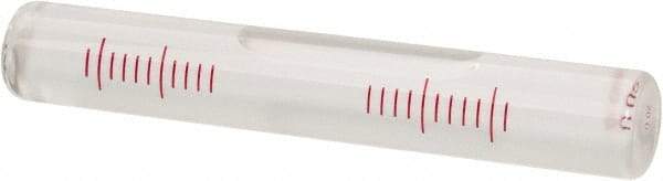 SPI - 3-3/4 Inch Long x 19/32 Inch Wide, Level Replacement Vial - Clear, Use With Block Levels - Top Tool & Supply