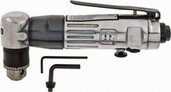 Ingersoll-Rand - 3/8" Reversible Keyed Chuck - Right Angle Handle, 1,800 RPM, 4 CFM, 0.33 hp, 90 psi - Top Tool & Supply