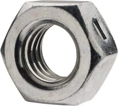 Value Collection - 7/16-14 UNC Grade 2 Two Way Lock Nut with Distorted Thread - 11/16" Width Across Flats, 3/8" High, Zinc-Plated Finish - Top Tool & Supply