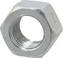 Value Collection - 3/8-24 UNF Grade 2 Two Way Lock Nut with Distorted Thread - 9/16" Width Across Flats, 21/64" High, Zinc-Plated Finish - Top Tool & Supply