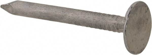 Value Collection - 11 Gauge, 1-1/4" OAL Roofing Nails - Ring Shank, Grade 2 Steel, Galvanized Finish - Top Tool & Supply