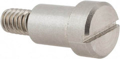 Made in USA - 3/8" Shoulder Diam x 1/2" Shoulder Length, 1/4-20 UNC, Slotted Precision Shoulder Screw - 303 Stainless Steel, Uncoated, 7/32" Head Height x 1/2" Head Diam - Top Tool & Supply