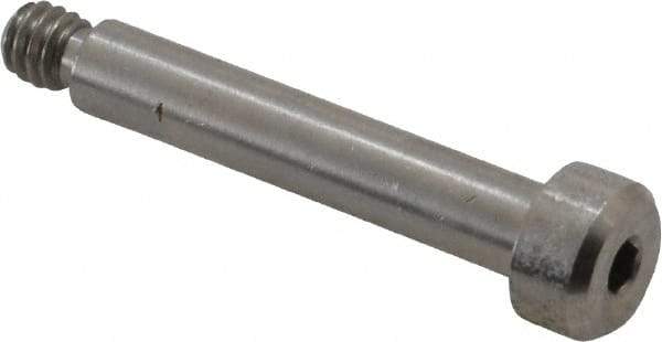 Made in USA - 3/16" Shoulder Diam x 1" Shoulder Length, #8-32 UNC, Hex Socket Precision Shoulder Screw - 303, 18-8 Stainless Steel, Uncoated, 5/32" Head Height x 5/16" Head Diam - Top Tool & Supply