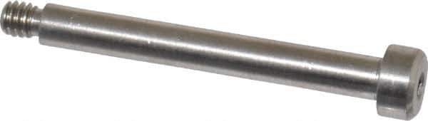 Made in USA - 3/16" Shoulder Diam x 1-1/2" Shoulder Length, #8-32 UNC, Hex Socket Precision Shoulder Screw - 303 Stainless Steel, Uncoated, 5/32" Head Height x 5/16" Head Diam - Top Tool & Supply