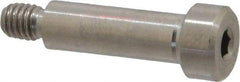 Made in USA - 1/4" Shoulder Diam x 3/4" Shoulder Length, #10-32 UNF, Hex Socket Precision Shoulder Screw - 303, 18-8 Stainless Steel, Uncoated, 3/16" Head Height x 3/8" Head Diam - Top Tool & Supply