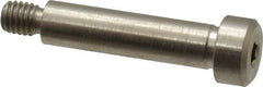 Made in USA - 1/4" Shoulder Diam x 1" Shoulder Length, #10-32 UNF, Hex Socket Precision Shoulder Screw - 303, 18-8 Stainless Steel, Uncoated, 3/16" Head Height x 3/8" Head Diam - Top Tool & Supply