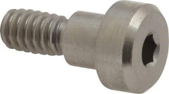 Made in USA - 5/16" Shoulder Diam x 1/4" Shoulder Length, 1/4-20 UNC, Hex Socket Precision Shoulder Screw - 303, 18-8 Stainless Steel, Uncoated, 7/32" Head Height x 1/2" Head Diam - Top Tool & Supply