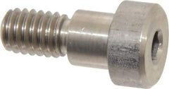 Made in USA - 3/8" Shoulder Diam x 5/16" Shoulder Length, 5/16-18 UNC, Hex Socket Precision Shoulder Screw - 303 Stainless Steel, Uncoated, 1/4" Head Height x 9/16" Head Diam - Top Tool & Supply